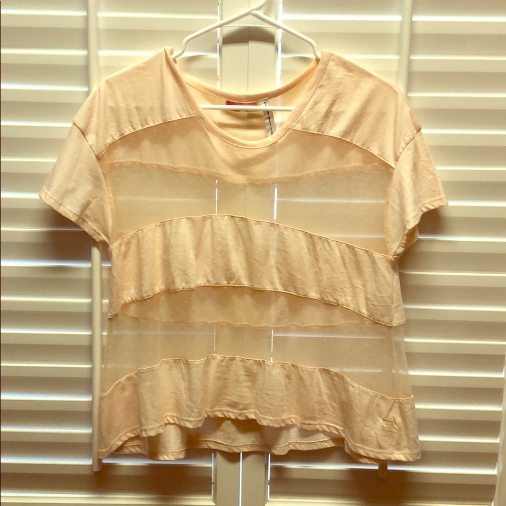 O’Neill sheer striped blouse